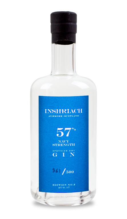 Inshriach 57% Navy Strength Speyside Dry Gin
